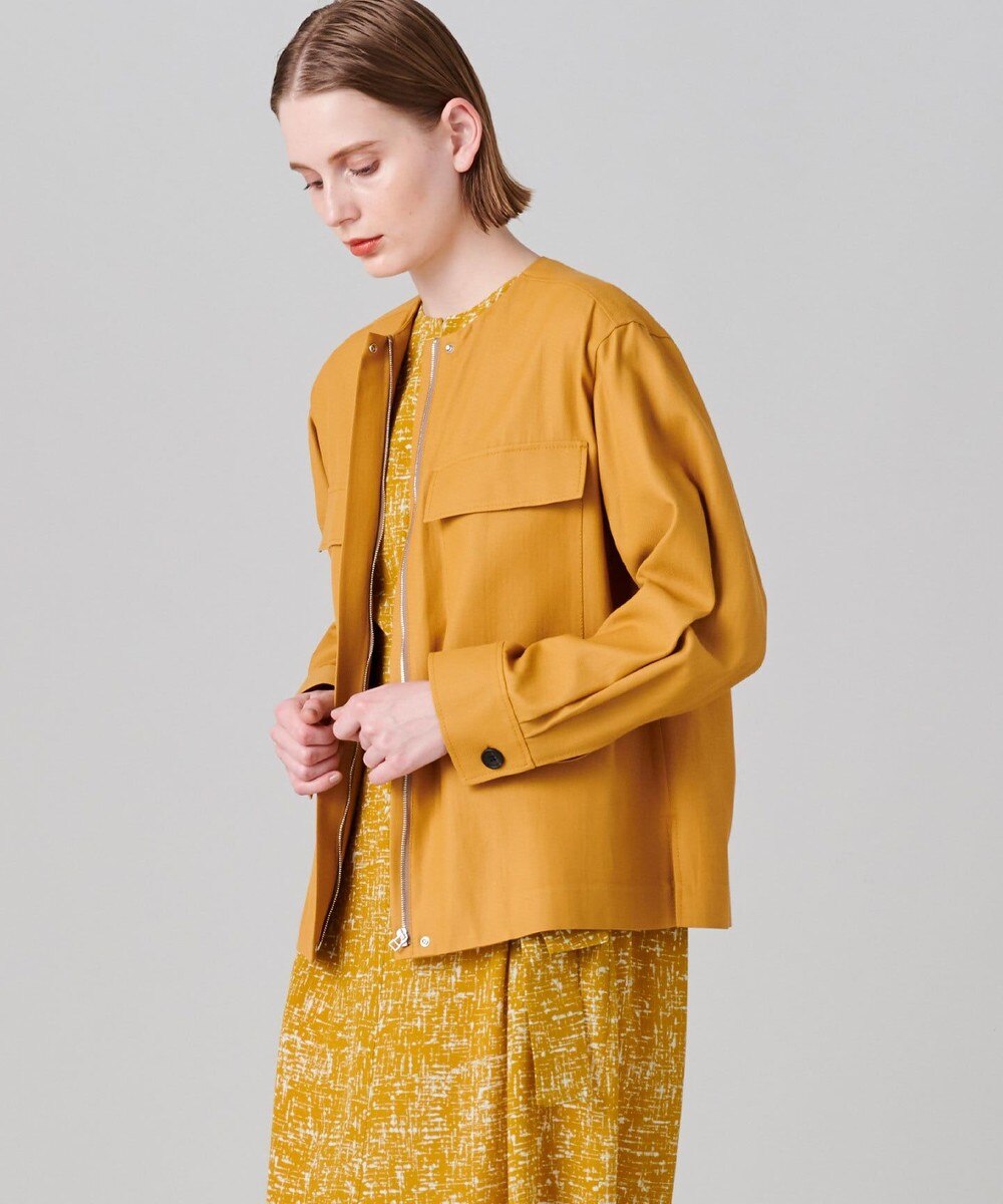 【オンワード】 JOSEPH>ジャケット/アウター カーラ ジャガード ノーカラージャケット キャメル 40 レディース 【送料無料】