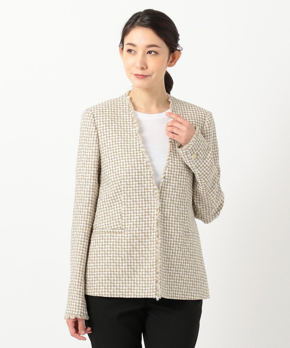 【オンワード】 JOSEPH>ジャケット/アウター CAMILLA / SUMMER TWEED ジャケット アイボリー 36 レディース 【送料無料】