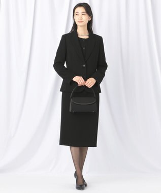 自由区 FORMAL 【ゆったりサイズも】NOIE15平二重 テーラードジャケット ブラック系