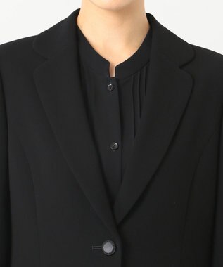 自由区 FORMAL 【ゆったりサイズも】NOIE15平二重 テーラードジャケット ブラック系