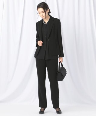 自由区 FORMAL 【ゆったりサイズも】NOIE15平二重 テーラードジャケット ブラック系