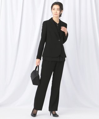 自由区 FORMAL 【ゆったりサイズも】NOIE15平二重 テーラードジャケット ブラック系