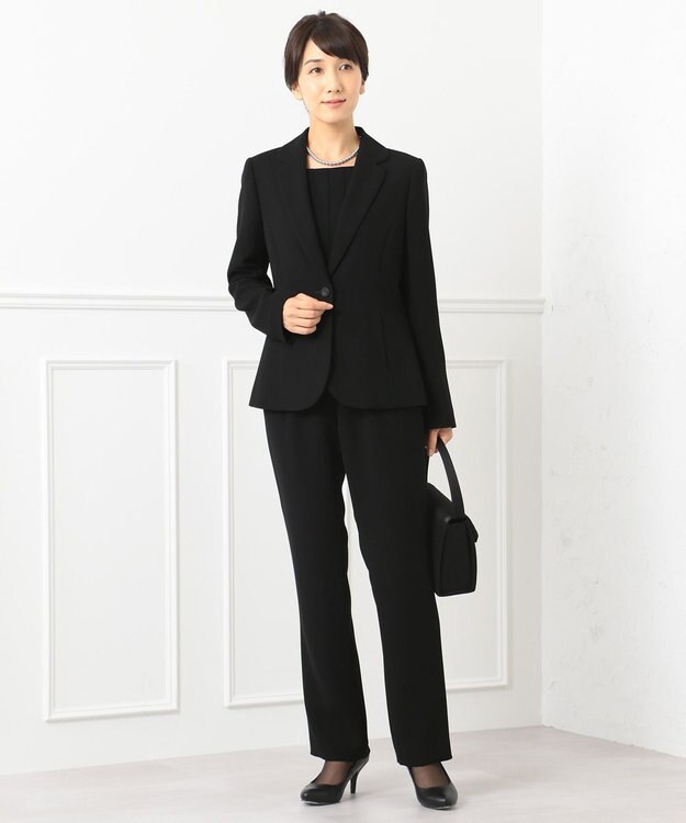 自由区 FORMAL 【ゆったりサイズも】NOIE15平二重 テーラードジャケット ブラック系