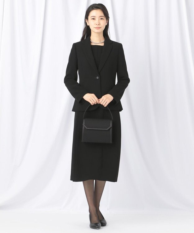 自由区 FORMAL 【ゆったりサイズも】NOIE15平二重 テーラードジャケット ブラック系