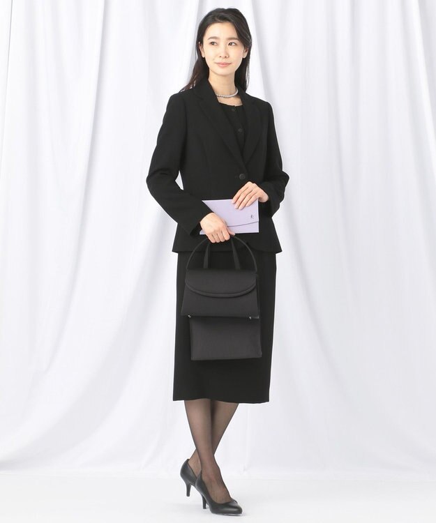 自由区 FORMAL 【ゆったりサイズも】NOIE15平二重 テーラードジャケット ブラック系