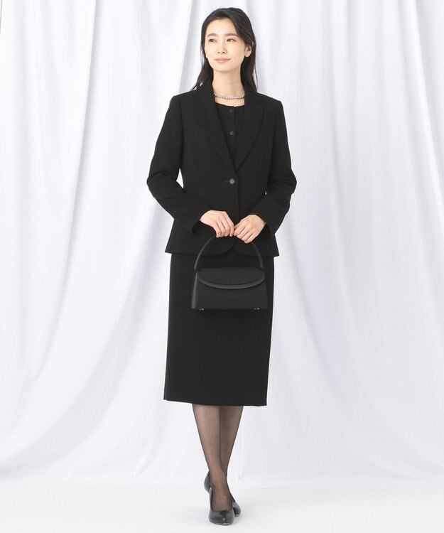 自由区 FORMAL 【ゆったりサイズも】NOIE15平二重 テーラードジャケット ブラック系