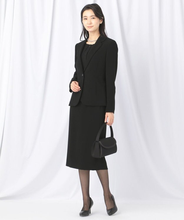 自由区 FORMAL 【ゆったりサイズも】NOIE15平二重 テーラードジャケット ブラック系