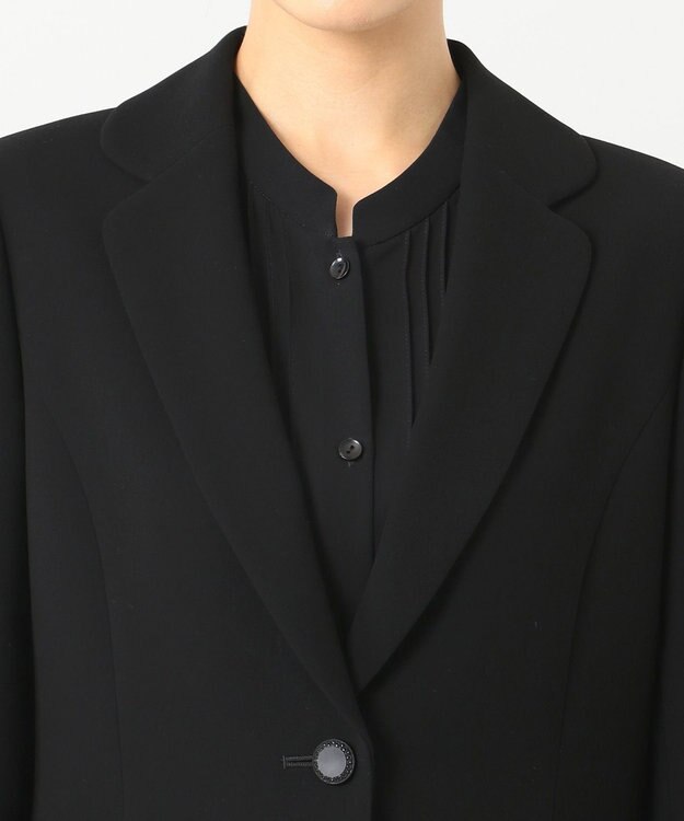 自由区 FORMAL 【ゆったりサイズも】NOIE15平二重 テーラードジャケット ブラック系