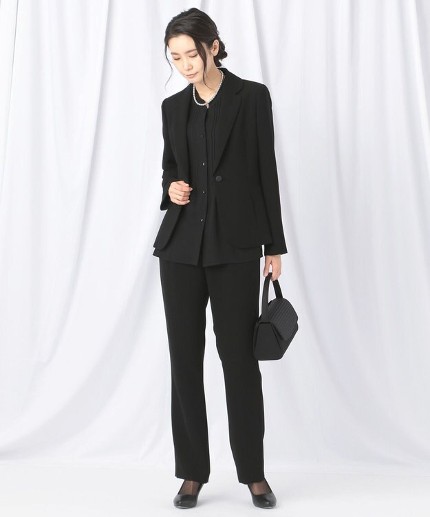 自由区 FORMAL 【ゆったりサイズも】NOIE15平二重 テーラードジャケット ブラック系