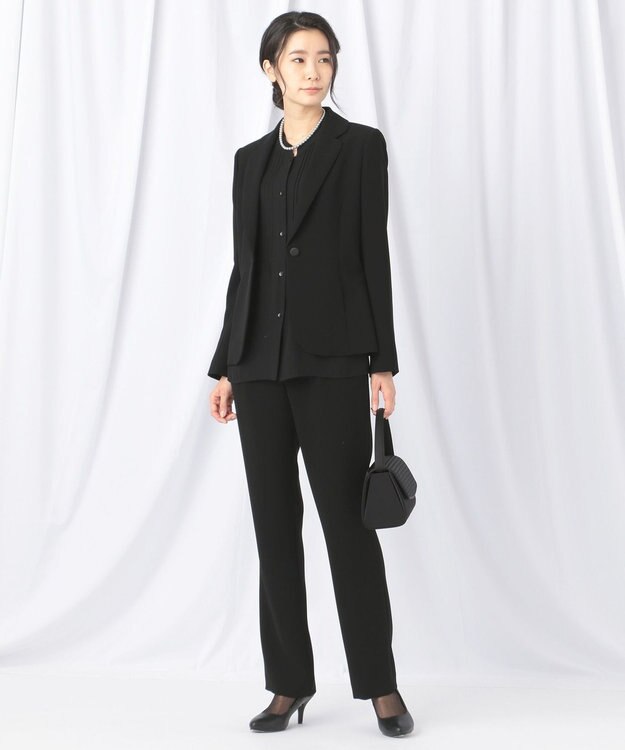 自由区 FORMAL 【ゆったりサイズも】NOIE15平二重 テーラードジャケット ブラック系