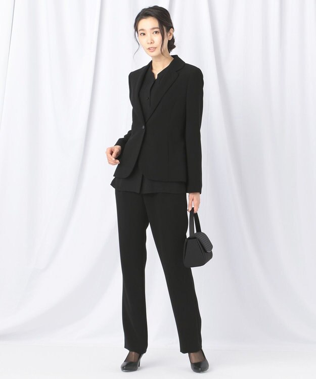 自由区 FORMAL 【ゆったりサイズも】NOIE15平二重 テーラードジャケット ブラック系