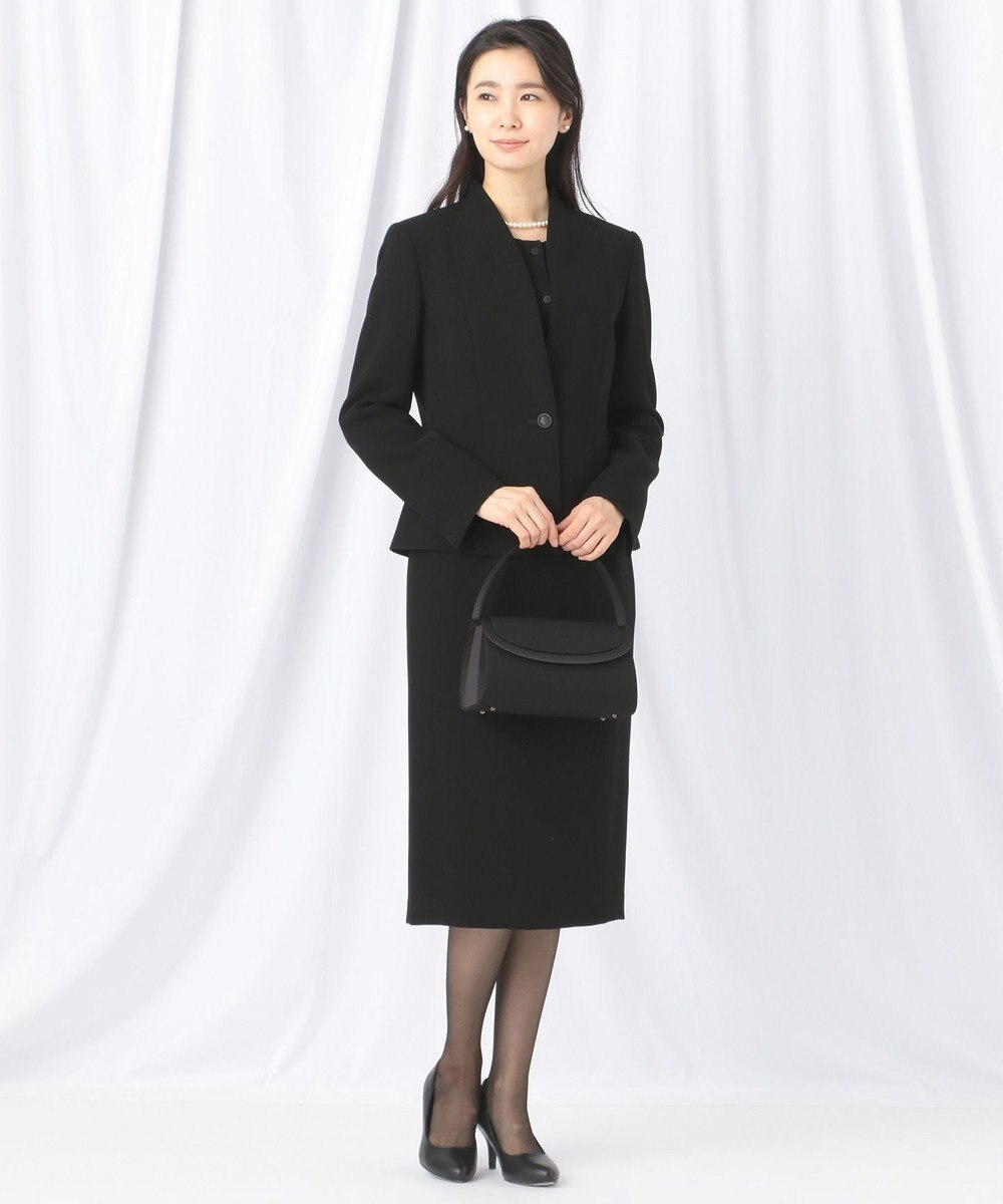 自由区 FORMAL 【ストレッチ素材】NOIE15平二重 ノーカラージャケット 