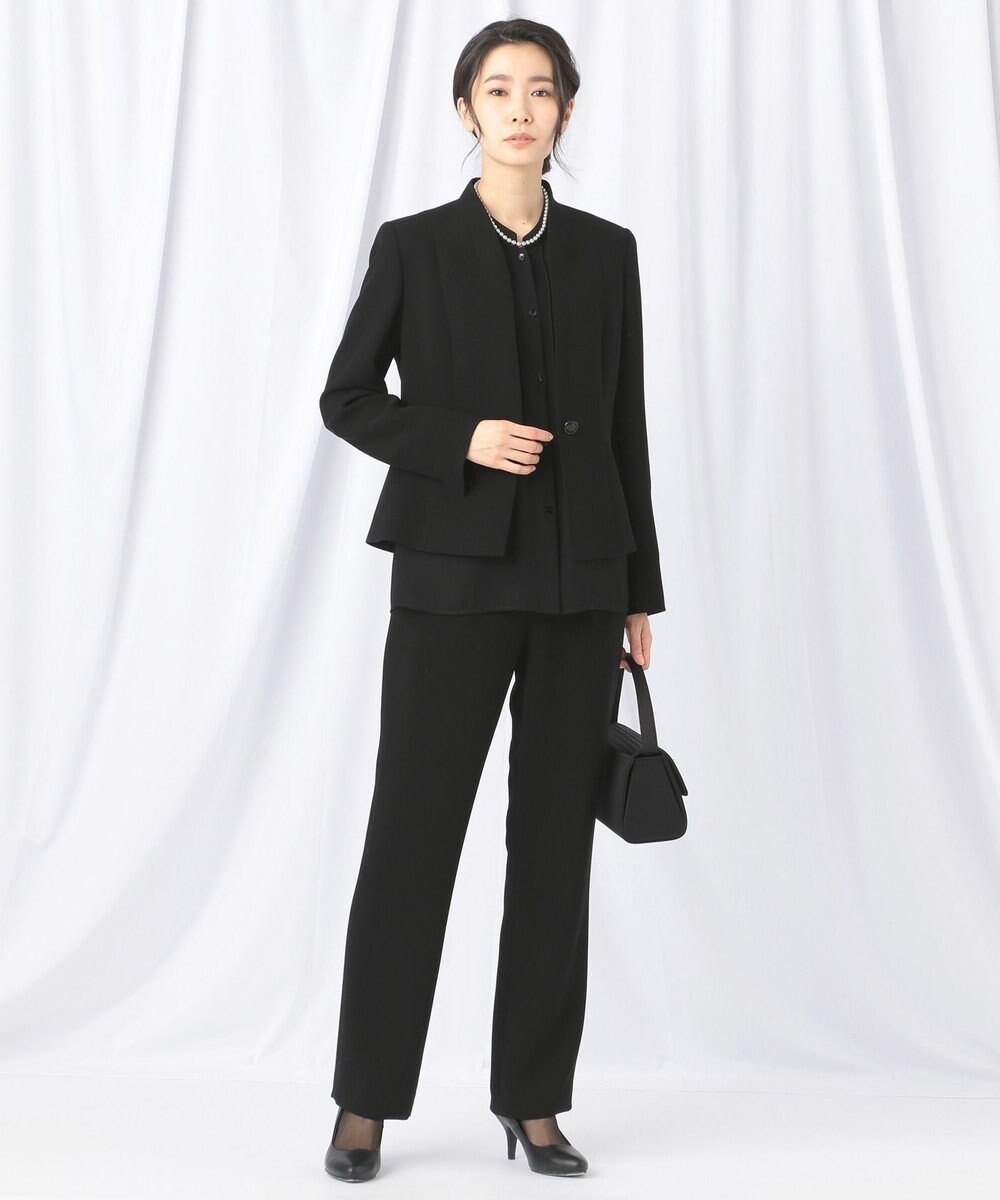 自由区 FORMAL 【ストレッチ素材】NOIE15平二重 ノーカラージャケット 