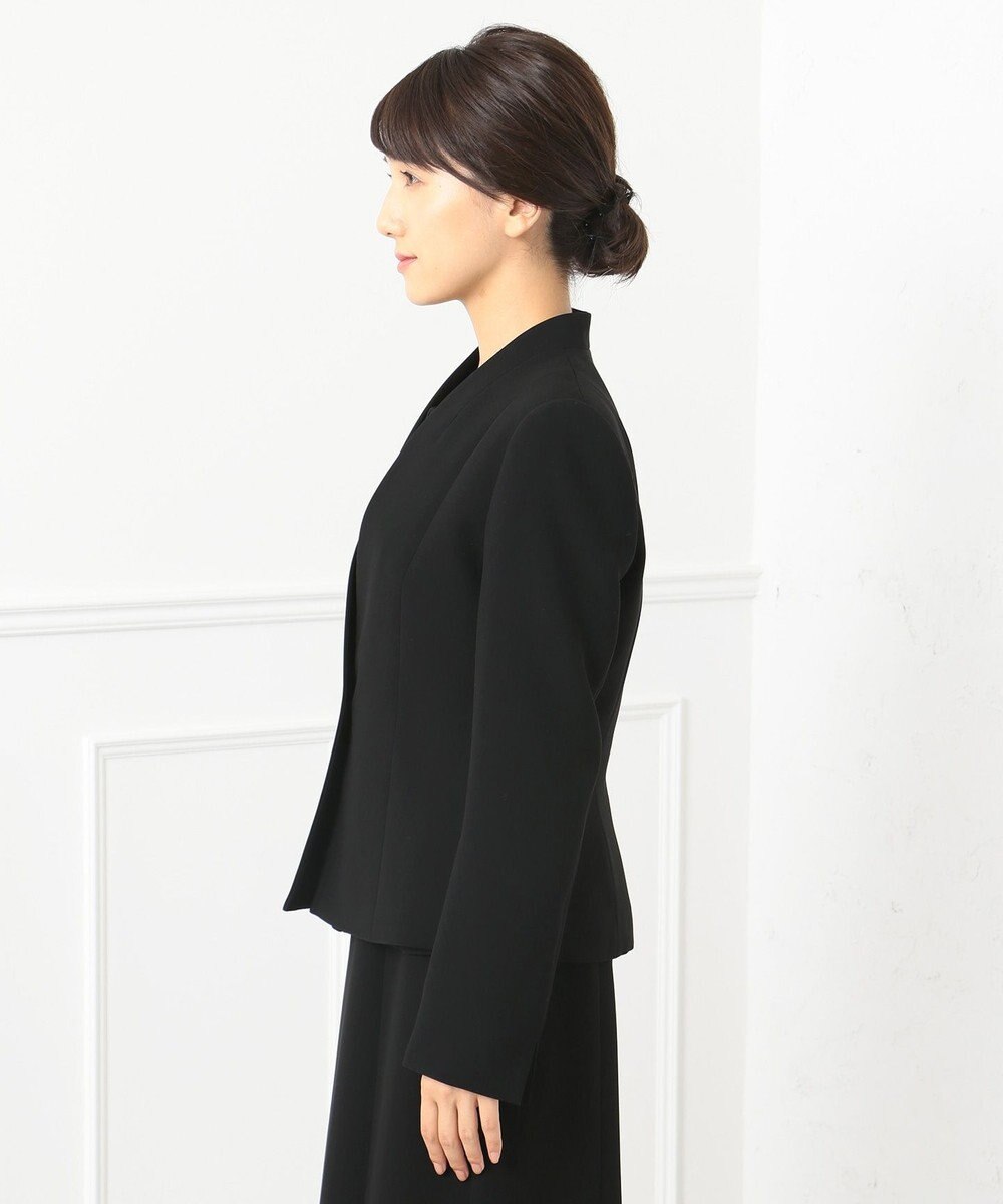 自由区 FORMAL 【ストレッチ素材】NOIE15平二重 ノーカラージャケット 