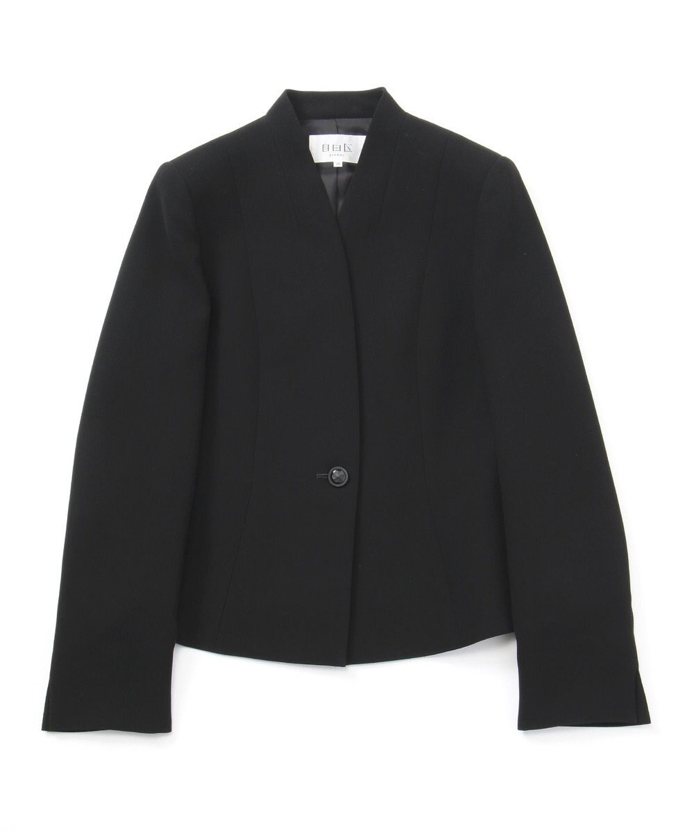 自由区 FORMAL 【ストレッチ素材】NOIE15平二重 ノーカラージャケット 