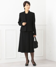 自由区 FORMAL 【ストレッチ素材】NOIE15平二重 ノーカラージャケット