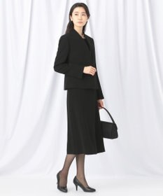 自由区 FORMAL 【ストレッチ素材】NOIE15平二重 ノーカラージャケット