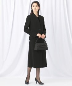 自由区 FORMAL 【ストレッチ素材】NOIE15平二重 ノーカラージャケット