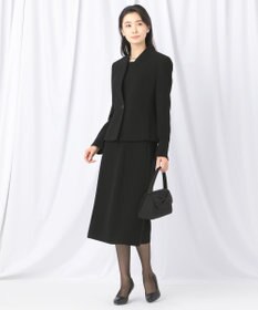 自由区 FORMAL 【ストレッチ素材】NOIE15平二重 ノーカラージャケット