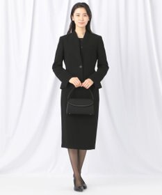 自由区 FORMAL 【ストレッチ素材】NOIE15平二重 ノーカラージャケット