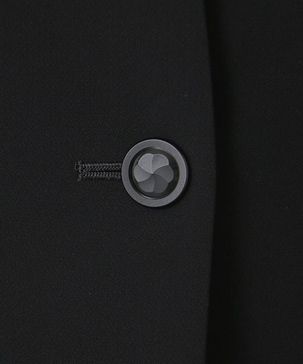 自由区 FORMAL 【ストレッチ素材】NOIE15平二重 ノーカラージャケット ブラック系