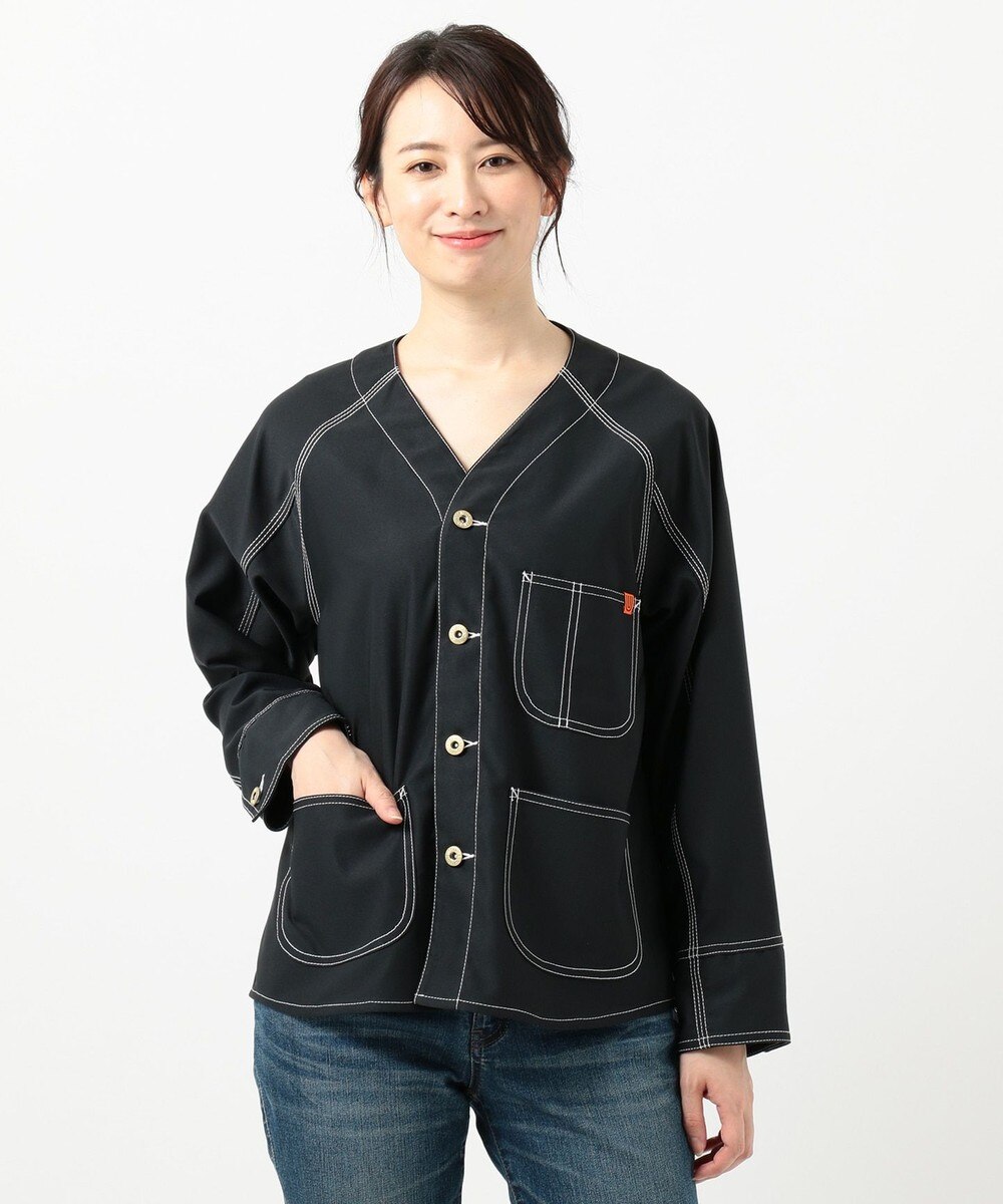 【オンワード】 SHARE PARK LADIES>ジャケット/アウター 〈UNIVERSAL OVERALL〉ノーカラージャケット ブラウン 1 レディース 【送料無料】