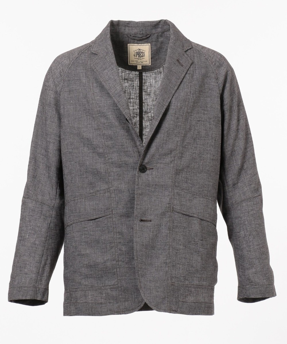 【オンワード】 J.PRESS MEN>ジャケット/アウター ハードマンズリネン クラークジャケット グレー L メンズ 【送料無料】