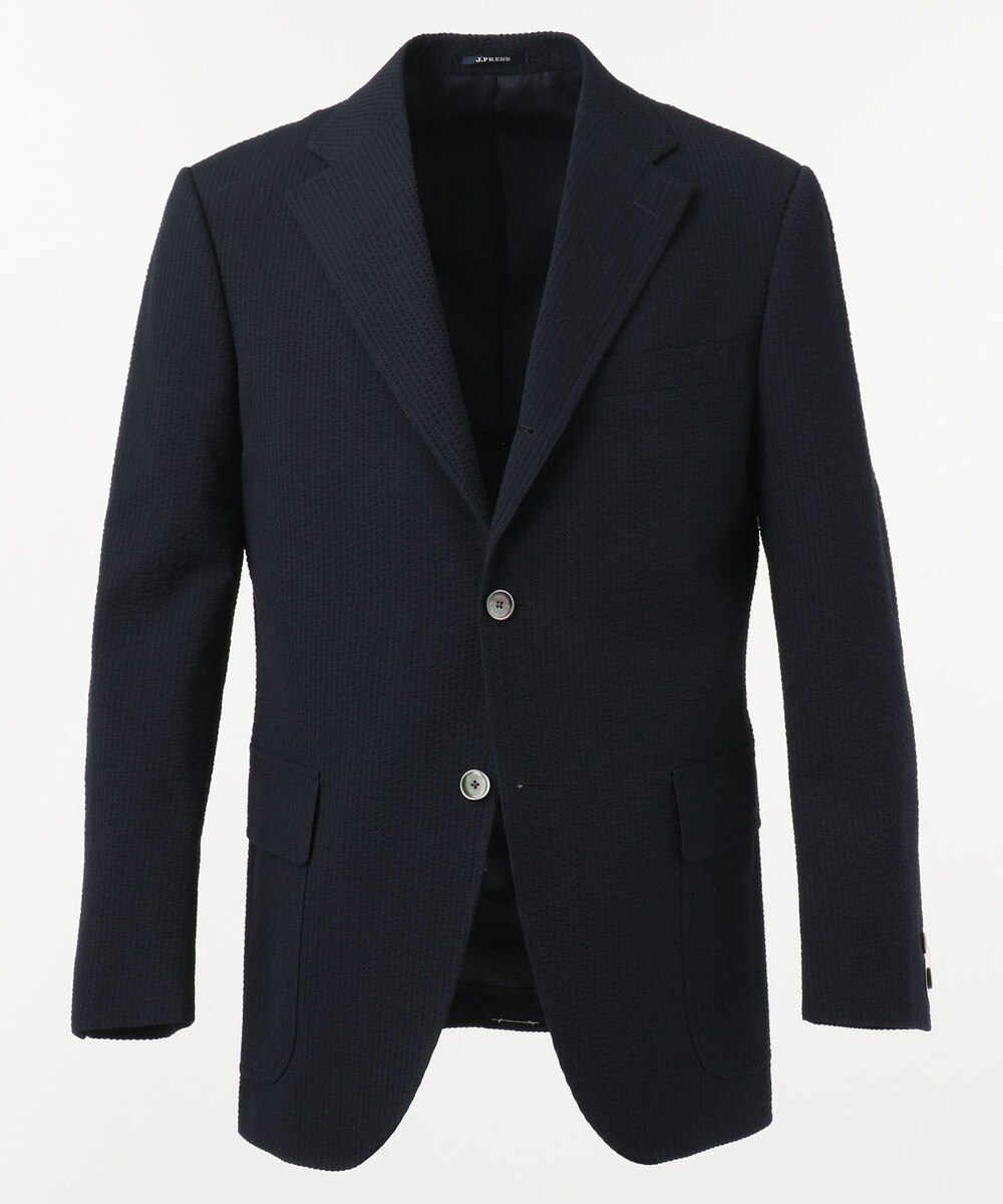 【オンワード】 J.PRESS MEN>ジャケット/アウター 【数量限定】シルクコットンサッカー オーセンティック ジャケット ネイビー L メンズ 【送料無料】