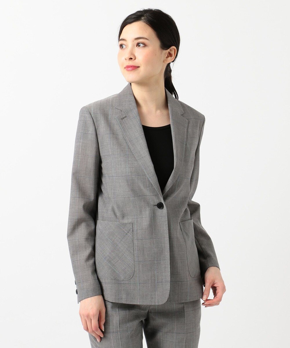 【オンワード】 Paul Smith>ジャケット/アウター 【セットアップ対応】カスリチェック LT. WT. テーラリング ジャケット ライトグレー 38 レディース 【送料無料】