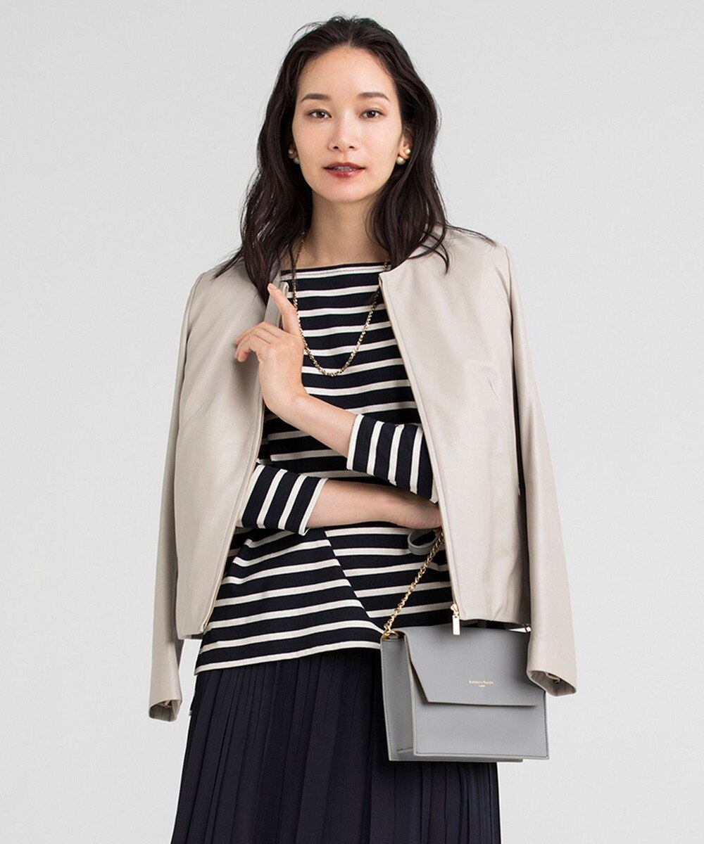 【オンワード】 自由区>ジャケット/アウター 【Sサイズ有】ラムレザー ジャケット ワイン 30 レディース 【送料無料】