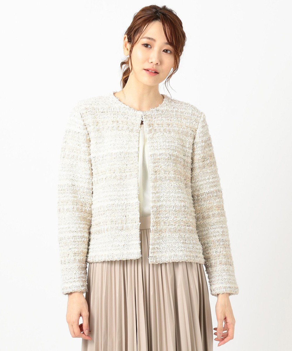 ファンシー ツイード ジャケット 自由区 Lファッション通販 公式通販 オンワード クローゼット