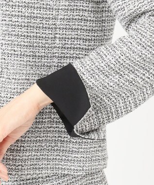 自由区 【Sサイズ有】カラミ ツイード ジャケット ブラック系1