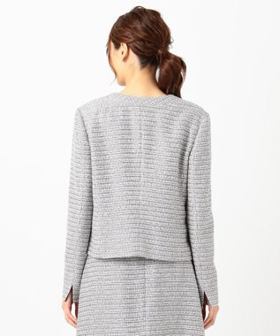 自由区 【Sサイズ有】カラミ ツイード ジャケット ブラック系1