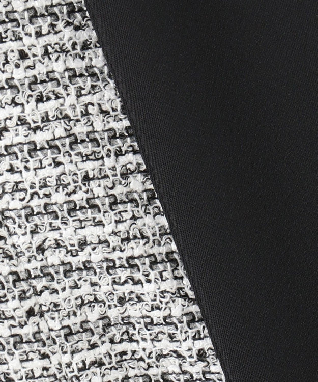 自由区 【Sサイズ有】カラミ ツイード ジャケット ブラック系1