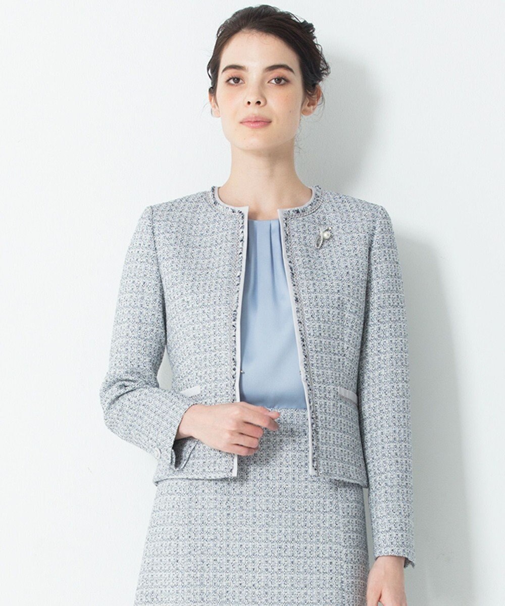 セットアップ対応 ライトシャインツイード ノーカラージャケット 23区 S ファッション通販 公式通販 オンワード クローゼット セットアップ対応 ライトシャインツイード ノーカラージャケット 23区 S ファッション通販 公式通販 オンワード クローゼット