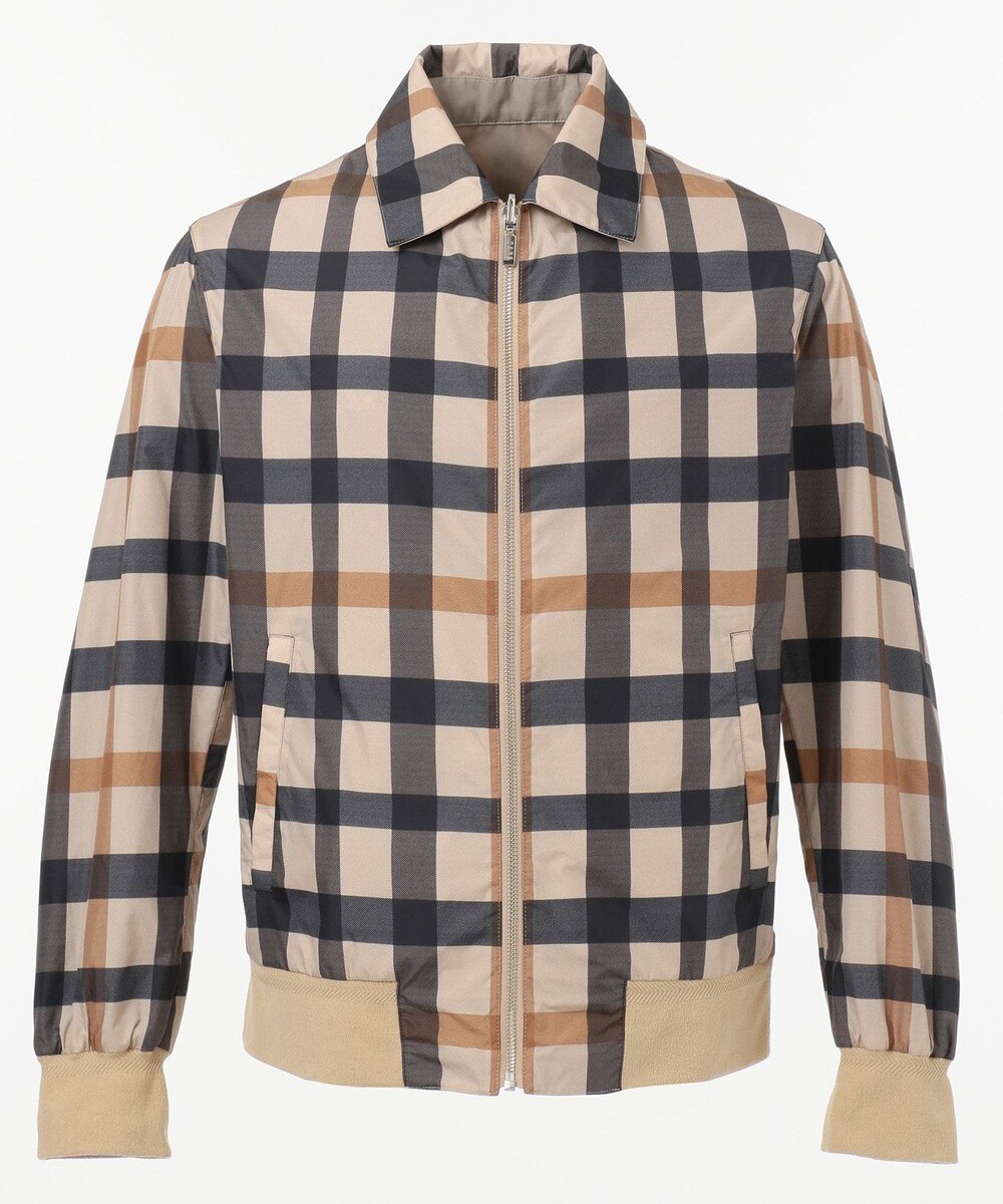 【オンワード】 DAKS>ジャケット/アウター 【リバーシブル】ハウスチェックプリント ブルゾン ベージュ L メンズ 【送料無料】