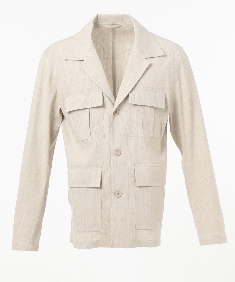【オンワード】 JOSEPH MEN>ジャケット/アウター 【限定展開】バイオリネンストレッチ サファリジャケット ベージュ 50 メンズ 【送料無料】