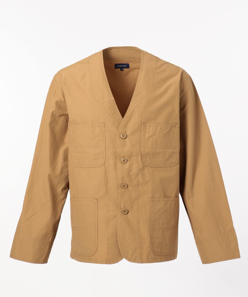 【オンワード】 SHARE PARK MENS>ジャケット/アウター ワークノーカラージャケット ベージュ 2 メンズ 【送料無料】