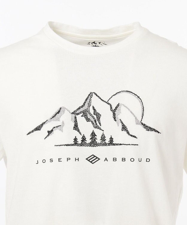 JOSEPH ABBOUD MOUNTAIN 【OCEANS掲載】OGエンブロイダリー カットソー ホワイト系