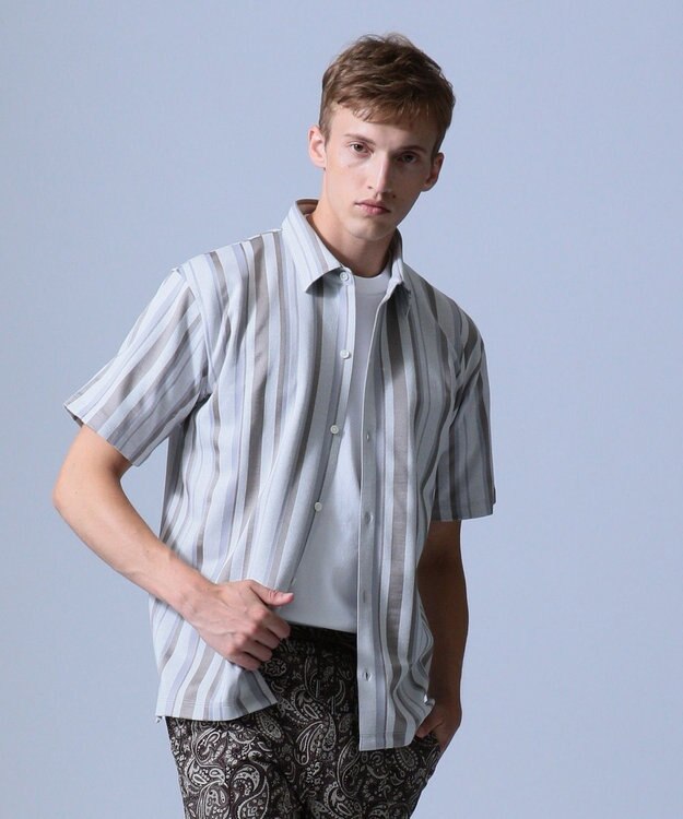 ストライプジャガード 半袖シャツ / JOSEPH HOMME | ファッション通販 ...