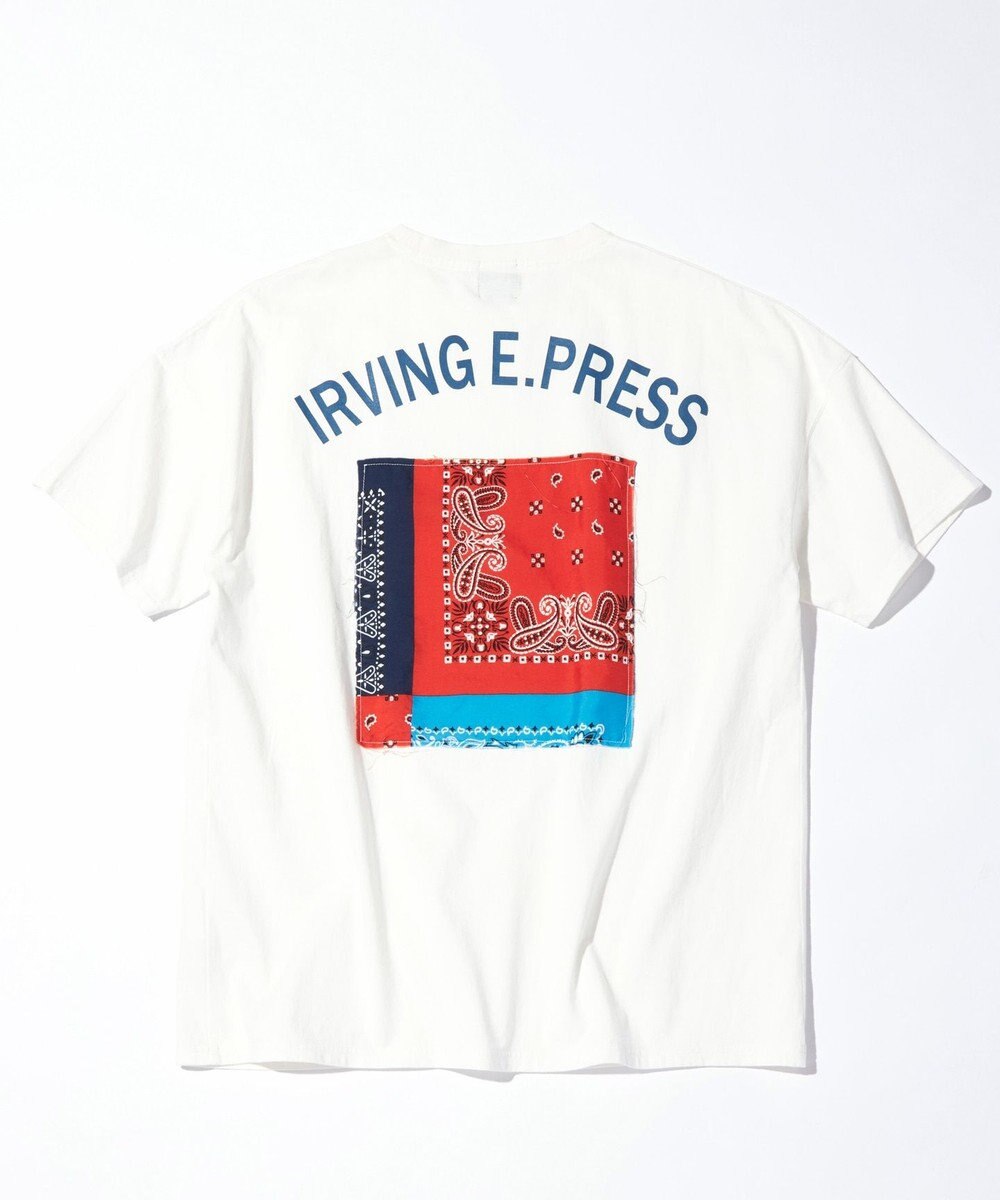 J.PRESS MEN 【J.PRESS ORIGINALS】“ IRVING E. PRESS ” PRINT with BANDANA T-shirt ホワイト系