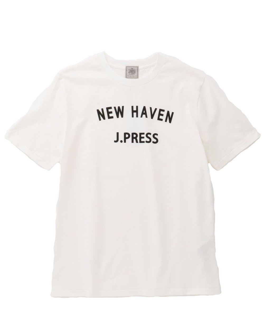 J.PRESS MEN SUPIMACOTTON グラフィック NEWHAVEN Tシャツ ホワイト系