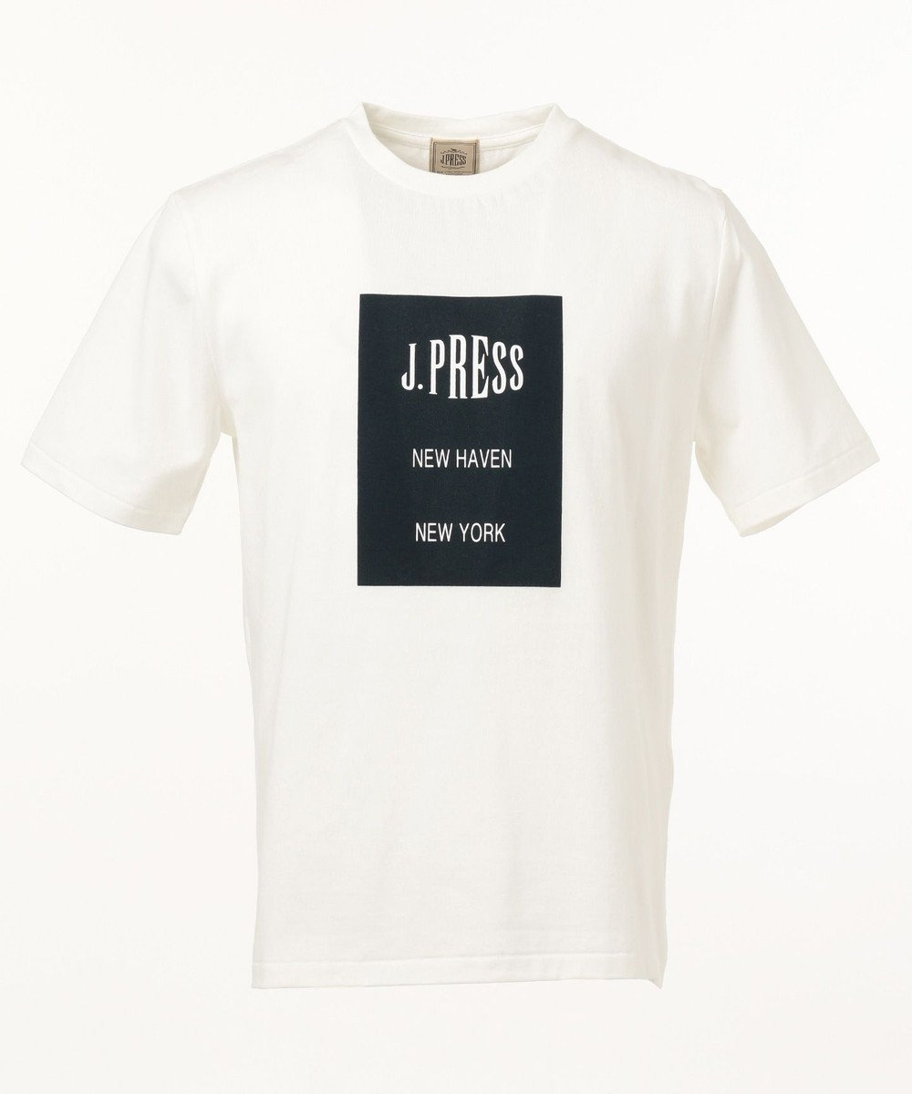 J.PRESS MEN J.PRESS LOGO スーピマコットン Tシャツ ホワイト系