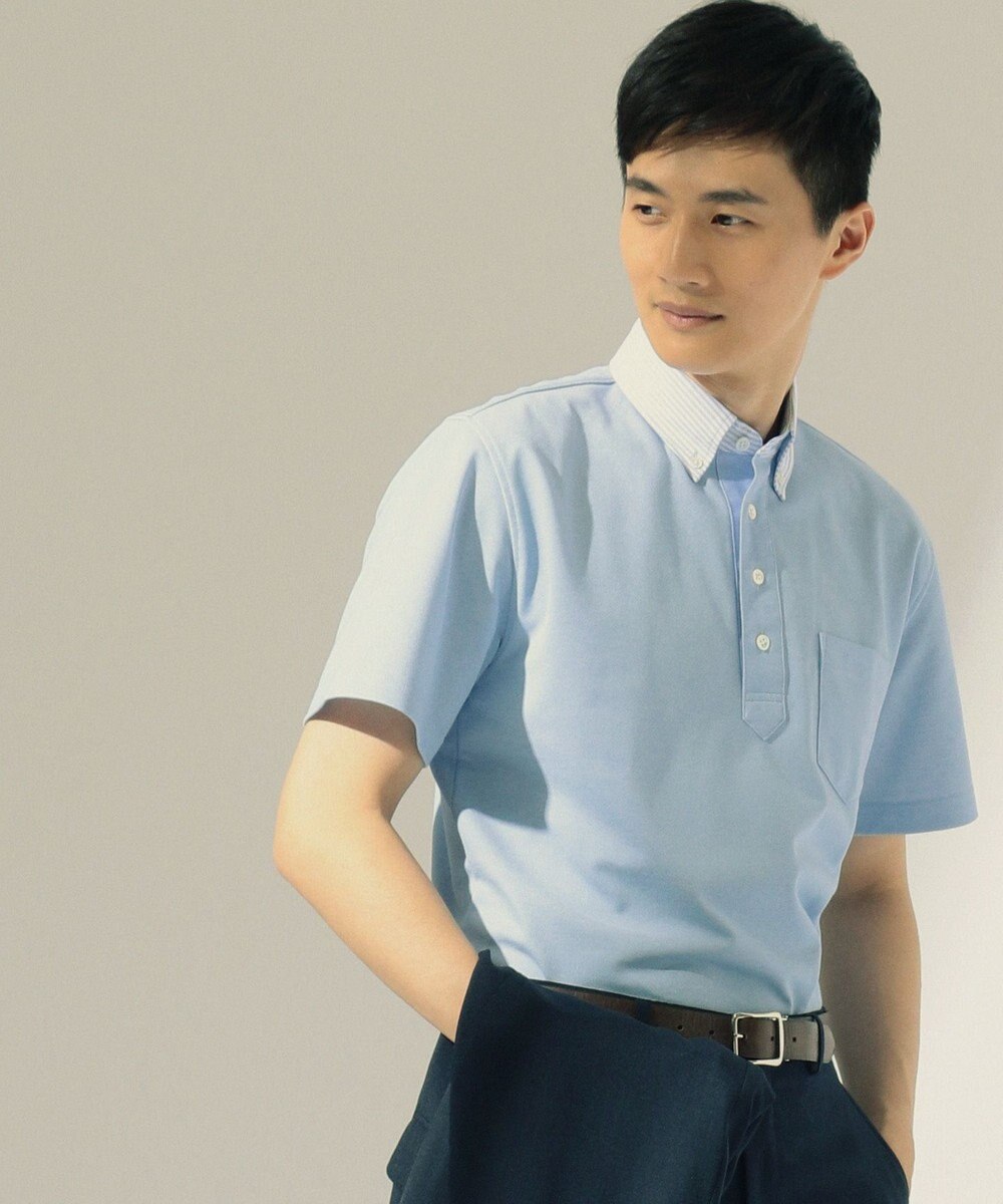 TC鹿子インレイ 布帛襟 ポロシャツ / J.PRESS MEN | ファッション通販