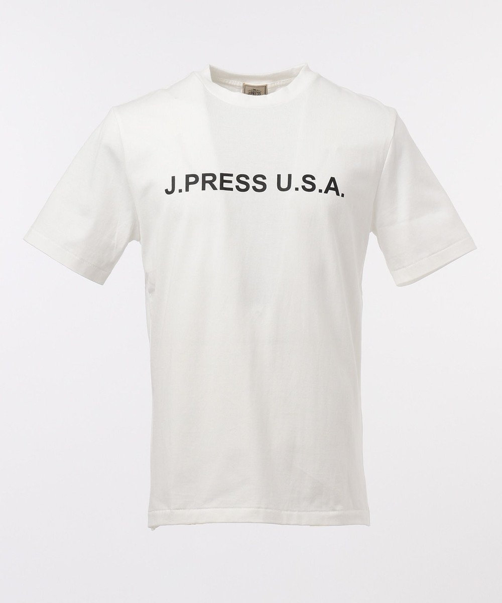J.PRESS MEN SUPIMACOTTON LOGO Tシャツ ホワイト系