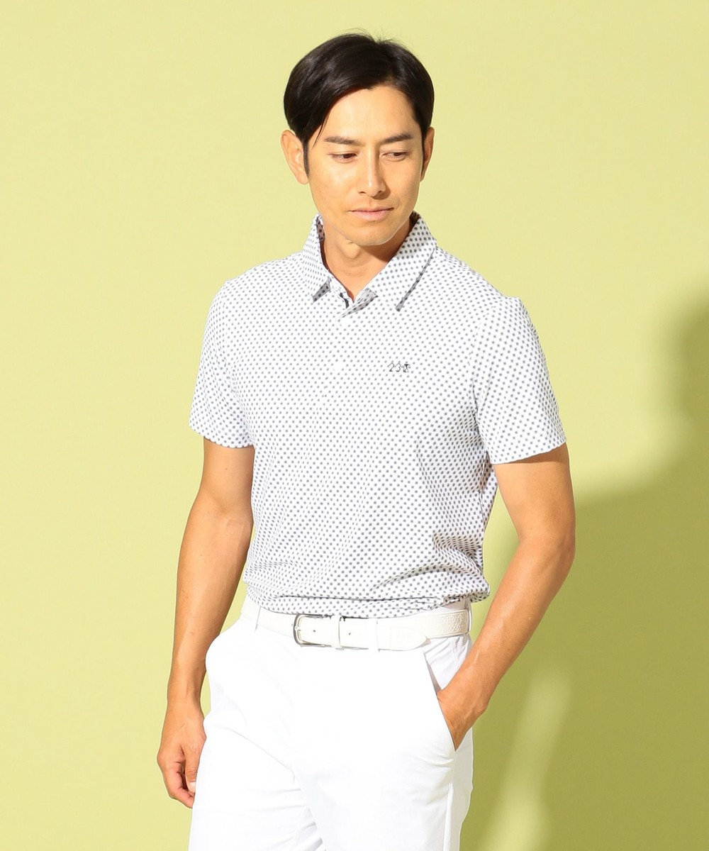 23区GOLF 【MEN】【IMPORT】サーカスパターンプリント ポロシャツ ホワイト系5