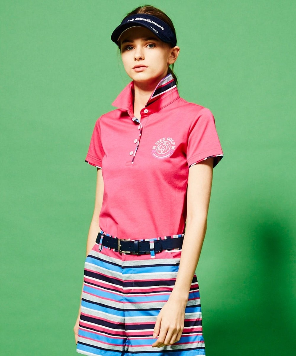 【オンワード】 23区GOLF>トップス 【WOMEN】【UV/吸汗速乾】MOONTOP メランジカノコシャツ イエロー 0 レディース 【送料無料】