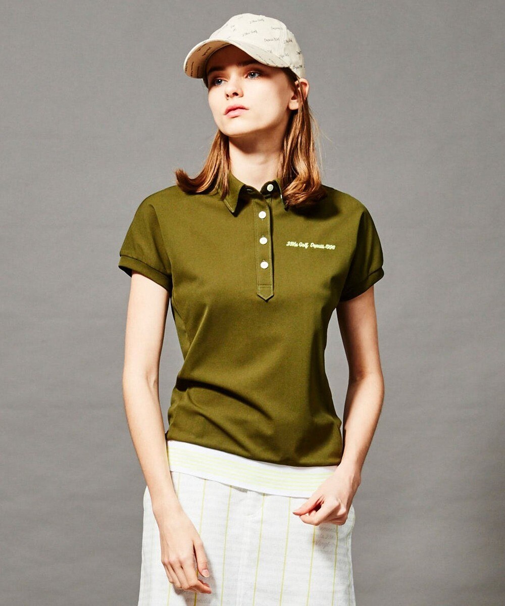【オンワード】 23区GOLF>トップス 【WOMEN】【吸汗速乾/UV】マンギラオコラボ ストレッチメッシュ鹿子 シャツ ブラック 3 レディース 【送料無料】