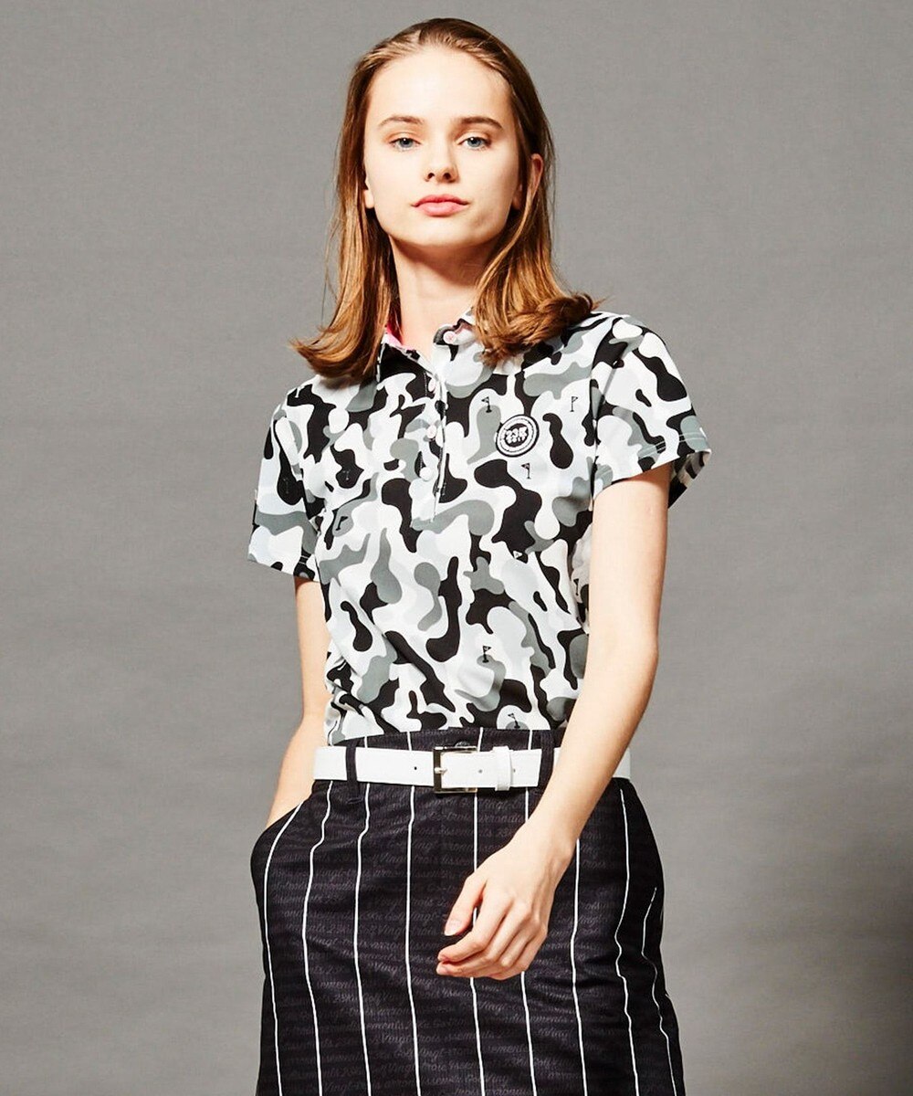 【オンワード】 23区GOLF>トップス 人気企画!【WOMEN】【吸汗速乾/UV】マンギラオコラボ 迷彩柄 シャツ ダークグリーン 3 レディース 【送料無料】