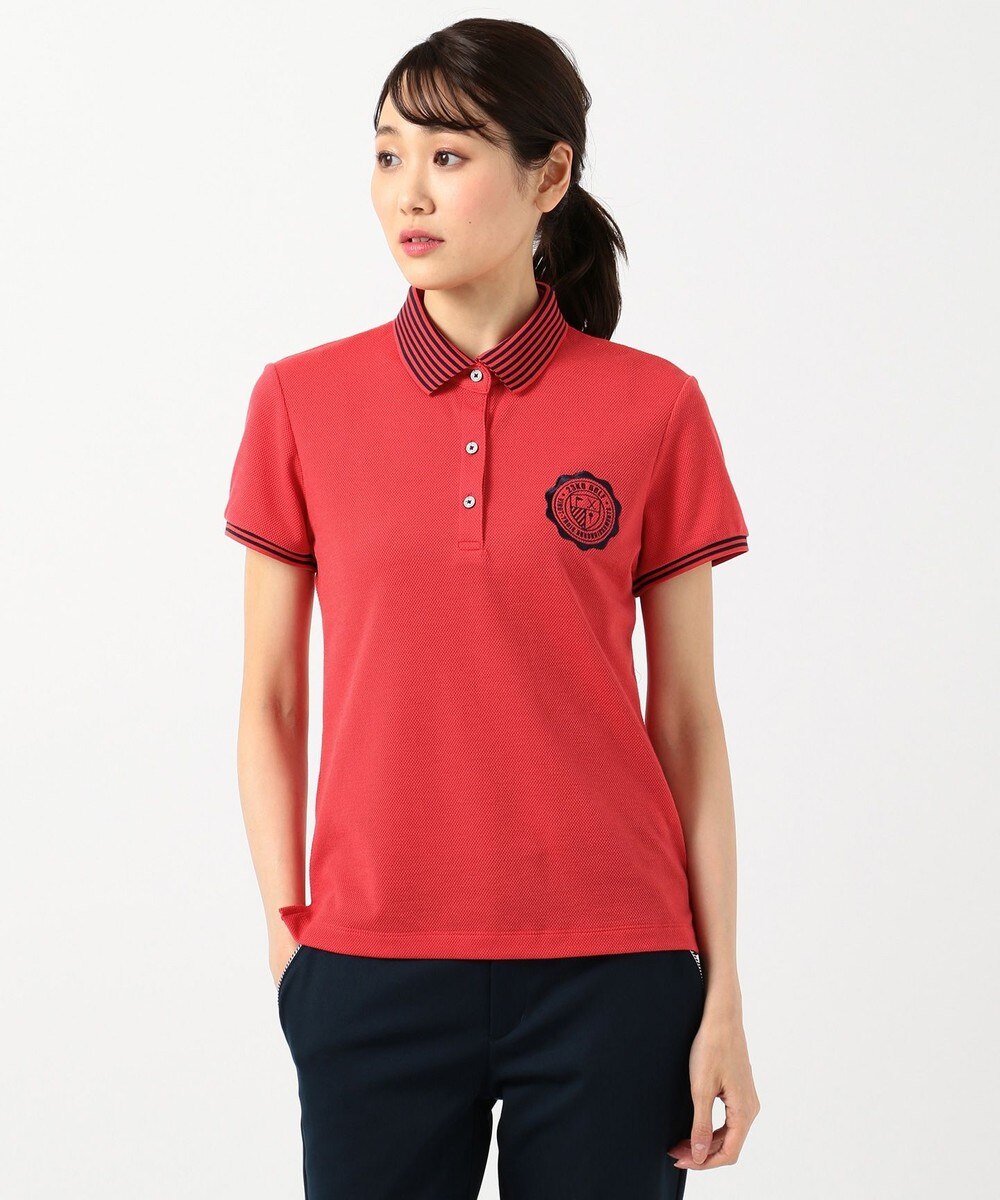 【オンワード】 23区GOLF>トップス 【WOMEN】【UV/吸汗速乾】リブボーダー ポロ ローズ 1 レディース 【送料無料】